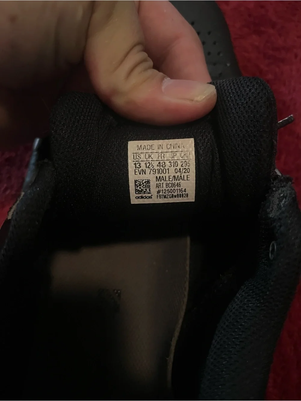 Men's Black adidas five ten size 13